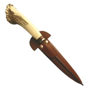 Cuchillo Eco Ciervo C/Roseta 14 Cm Acero Inox Vaina Vaqueta