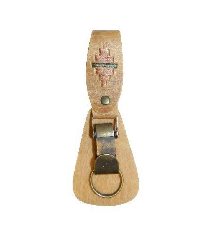 Llavero "Cubre llaves" Cuero Crudo Bordado