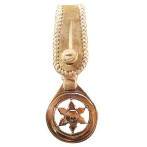 Llavero De Cuero Crudo Con Aplique