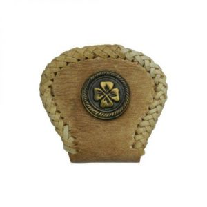 Traba Pañuelo Cuero Crudo Bordado