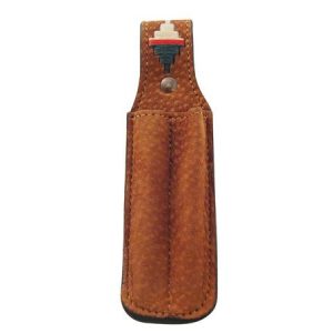 Porta Lapicera De Carpincho Bordado x 2