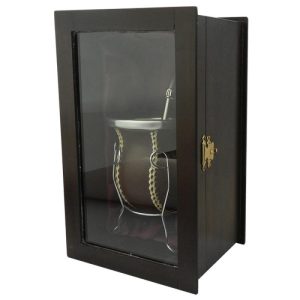 Mate De Vuelo De Calabaza Recubierto en Cuero (MAT013) Bombilla Acero Inox (BOM680) con Caja Fina