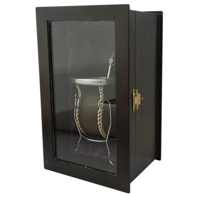 Mate De Vuelo De Calabaza Recubierto en Cuero (MAT013) Bombilla Acero Inox (BOM680) con Caja Fina