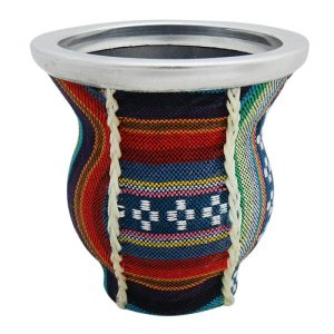 Mate De Vidrio Copita Forrado En Aguayo