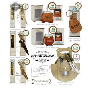 Combo (15 Cuchillos + 30 Mates + 30 Llaveros) + Un Set Criollo De Regalo