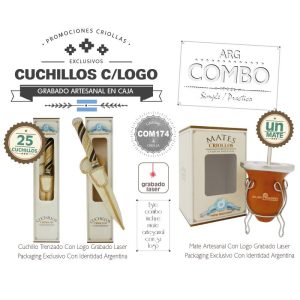 Combo (25 Cuchillos Grabados ) + Un Mate Grabado De Regalo