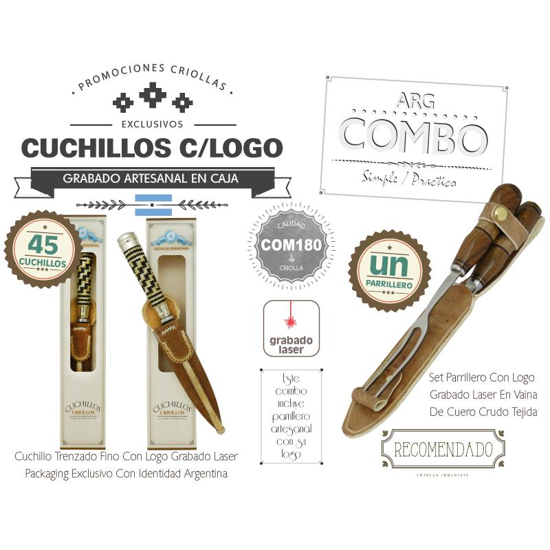 Combo (45 Cuchillos Grabados) + Un Set Criollo Grabado De Regalo