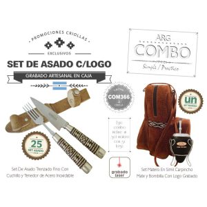 Combo (25 Set de Asado Grabados) + Un Set Matero De Regalo