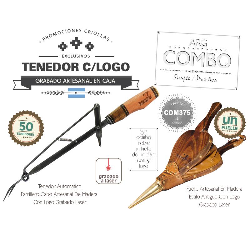 Combo (50 Tenedores Automaticos Grabados) + Un Fuelle Grabado De Regalo