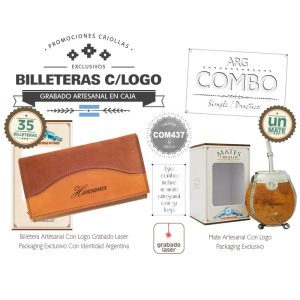 Combo (35 Billeteras Dama Grabados) + Un Mate C/Bombilla De Regalo
