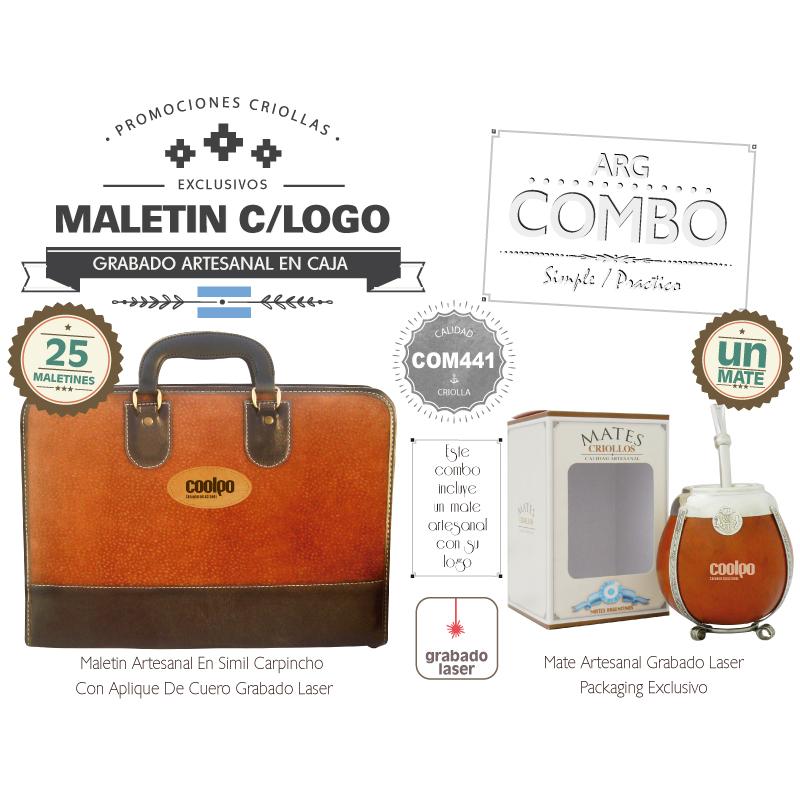 Combo (25 Maletines Grabados) + Un Mate Criollo Grabado De Regalo