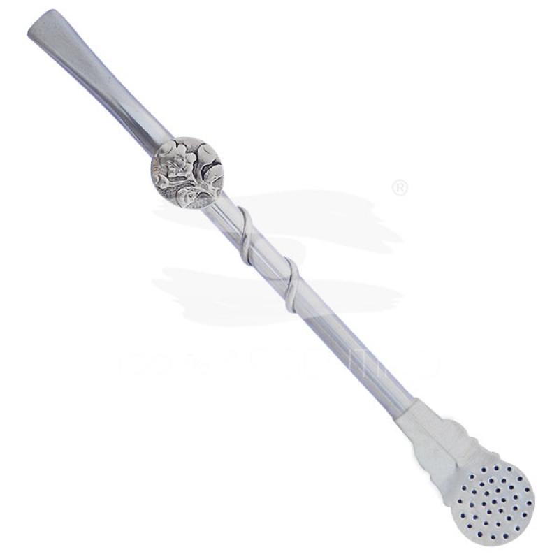 Bombilla Alpaca Artesanal Pico Loro Con Filtro Paleta