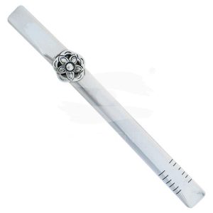 Bombilla Chata Ancha De Alpaca Con Dije