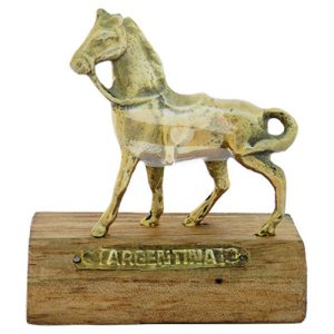 Caballo De Bronce Con Base De Mader