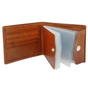 Billetera De Cuero Elegante Con Porta Tarjetas