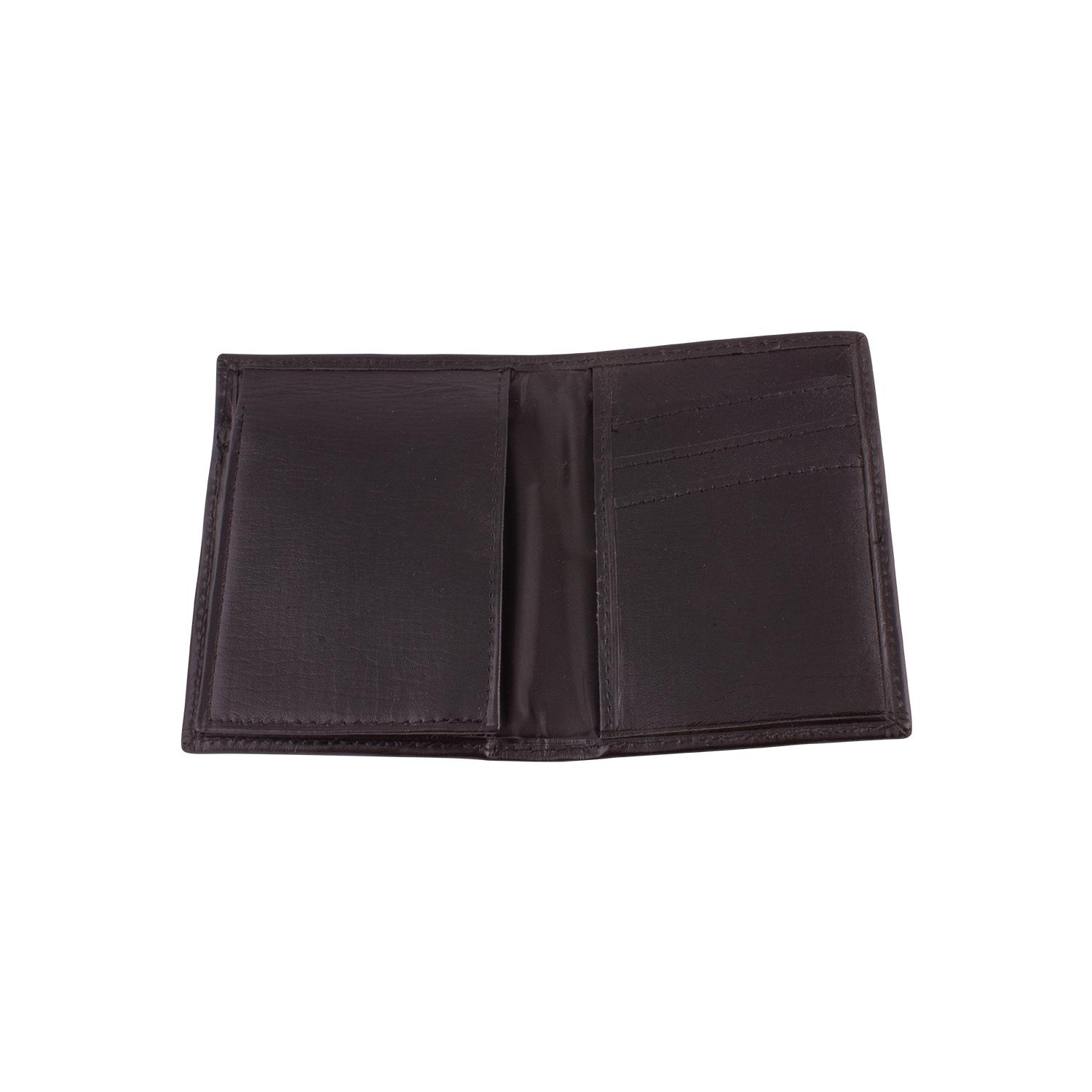 Billetera De Cuero Fina Con Porta Tarjetas y Volante Vertical - Imagen 3