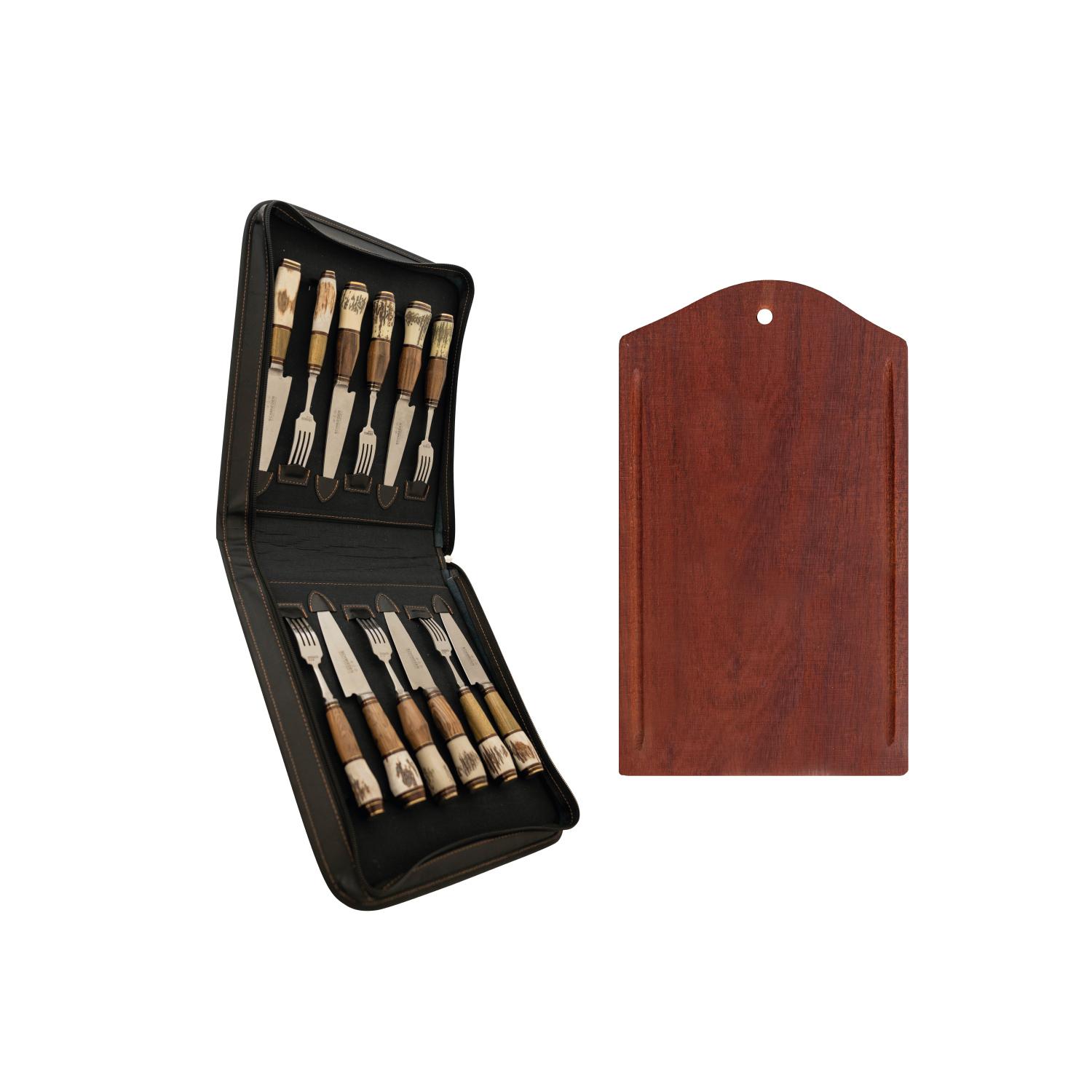 Combo Cubiertos Y Tabla