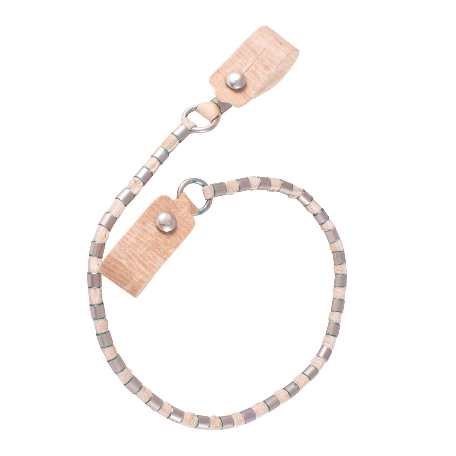 Cuenta Ganado De Cuero Crudo Entacado Con 20 Bombas, 2 Argollas De Alpaca - Imagen 2