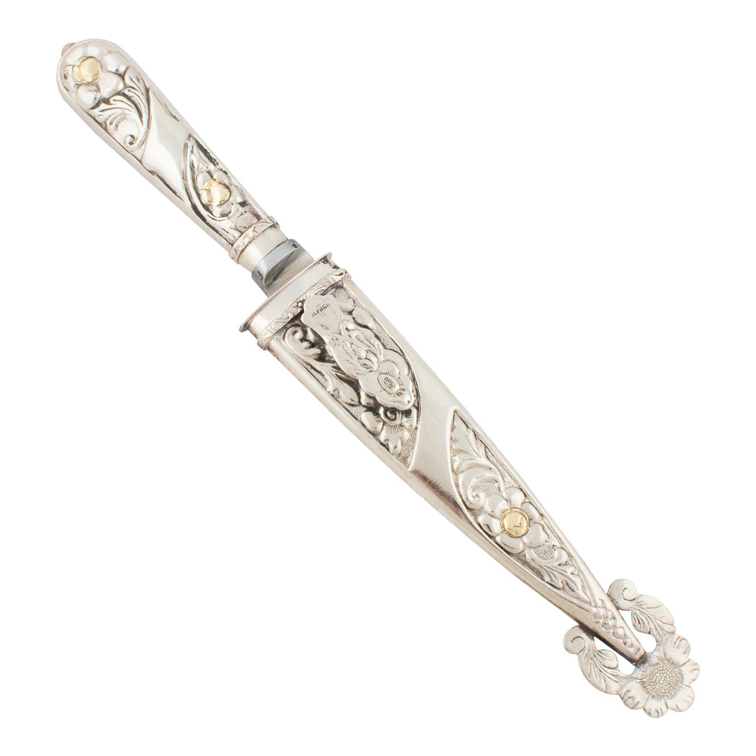 Cuchillo Criollo De Alpaca Labrada 12Cm Acero Inox - Imagen 2