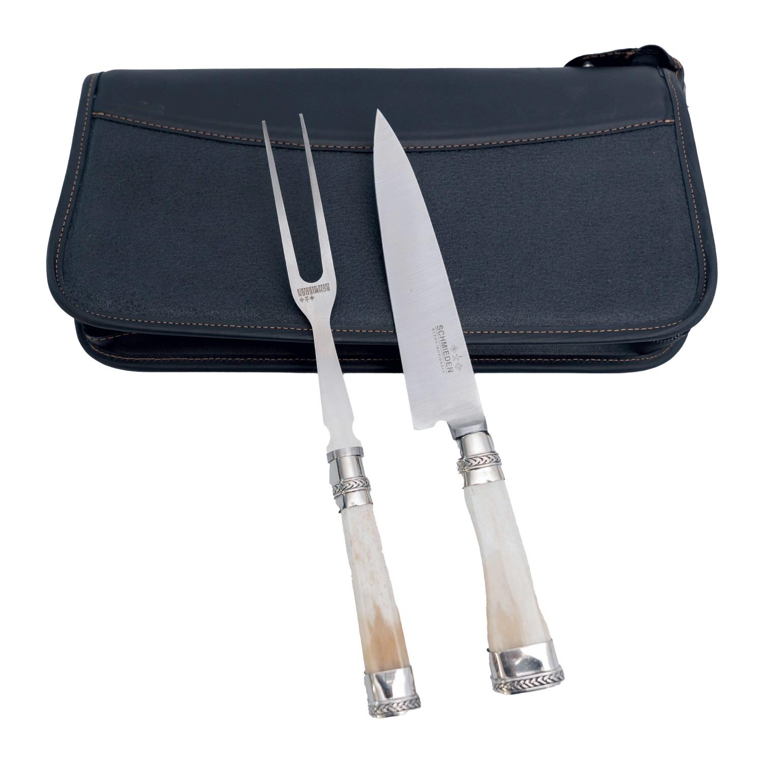 Juego Trinchar Con Estuche De Cuero