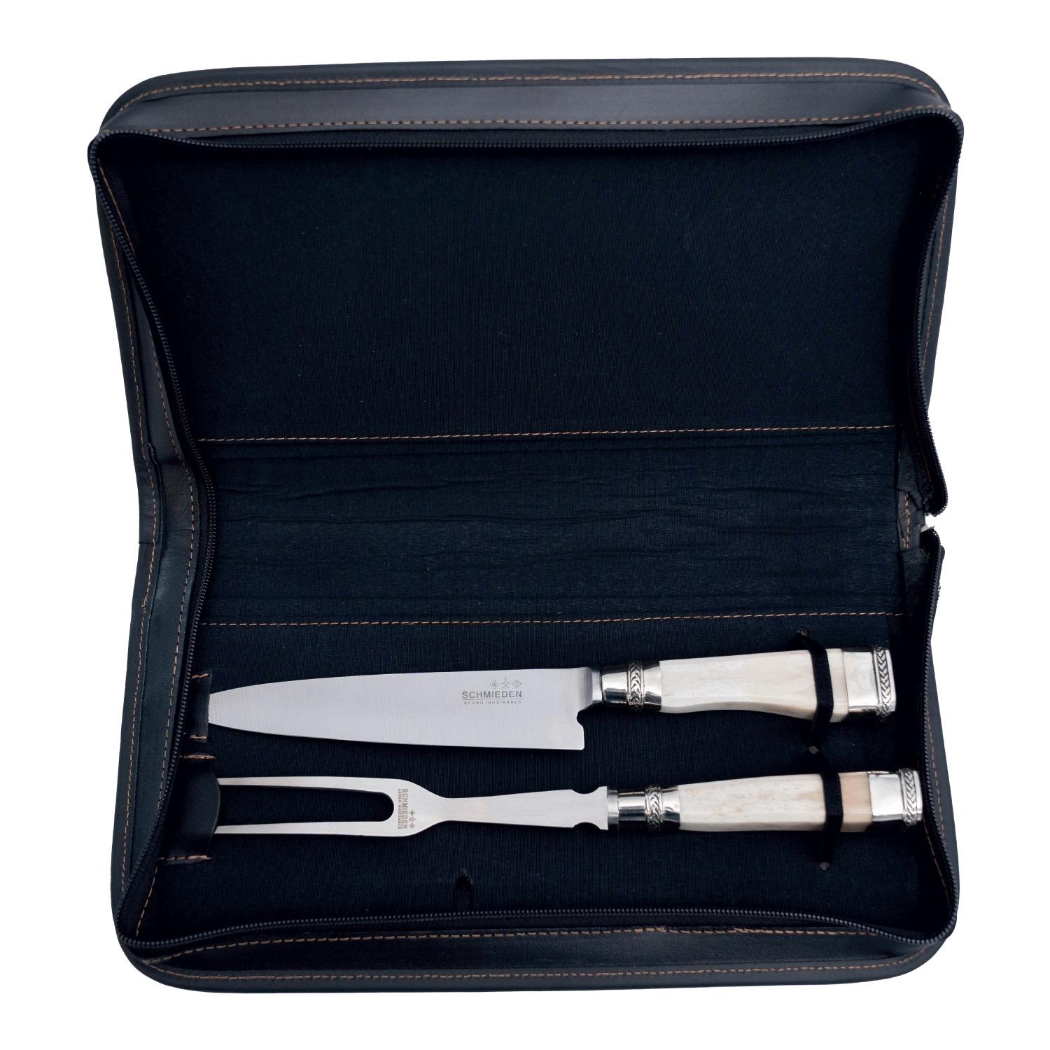 Juego Trinchar Con Estuche De Cuero - Imagen 2