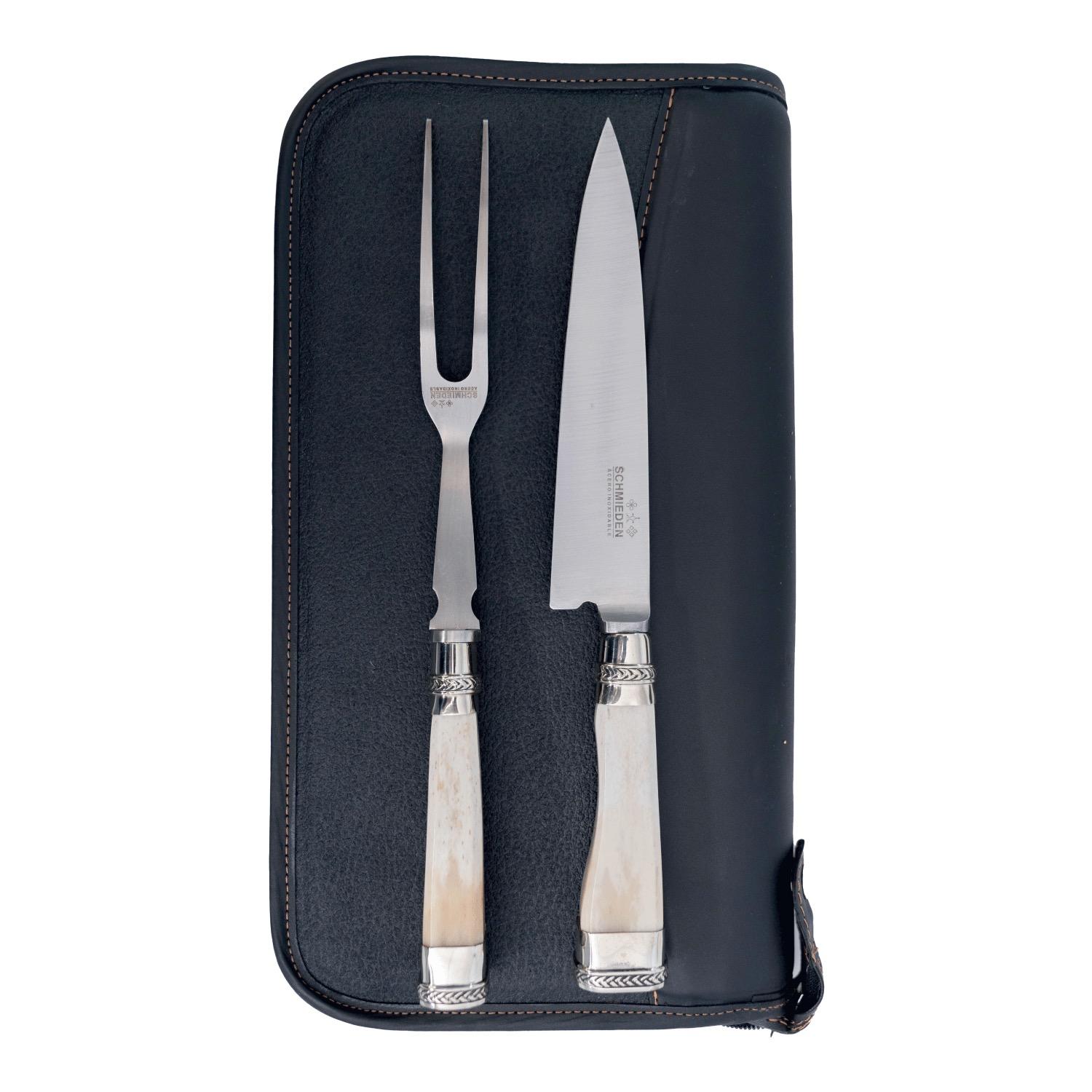 Juego Trinchar Con Estuche De Cuero - Imagen 3