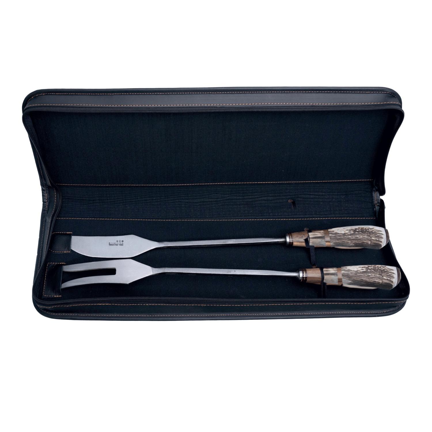 Juego Parrillero Con Estuche De Cuero