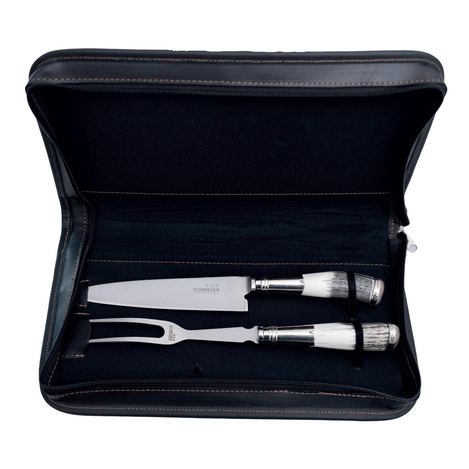 Juego Parillero con Estuche De Cuero