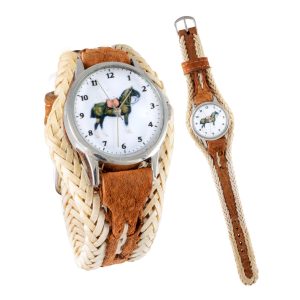 Reloj Con Malla De Carpincho Hombre
