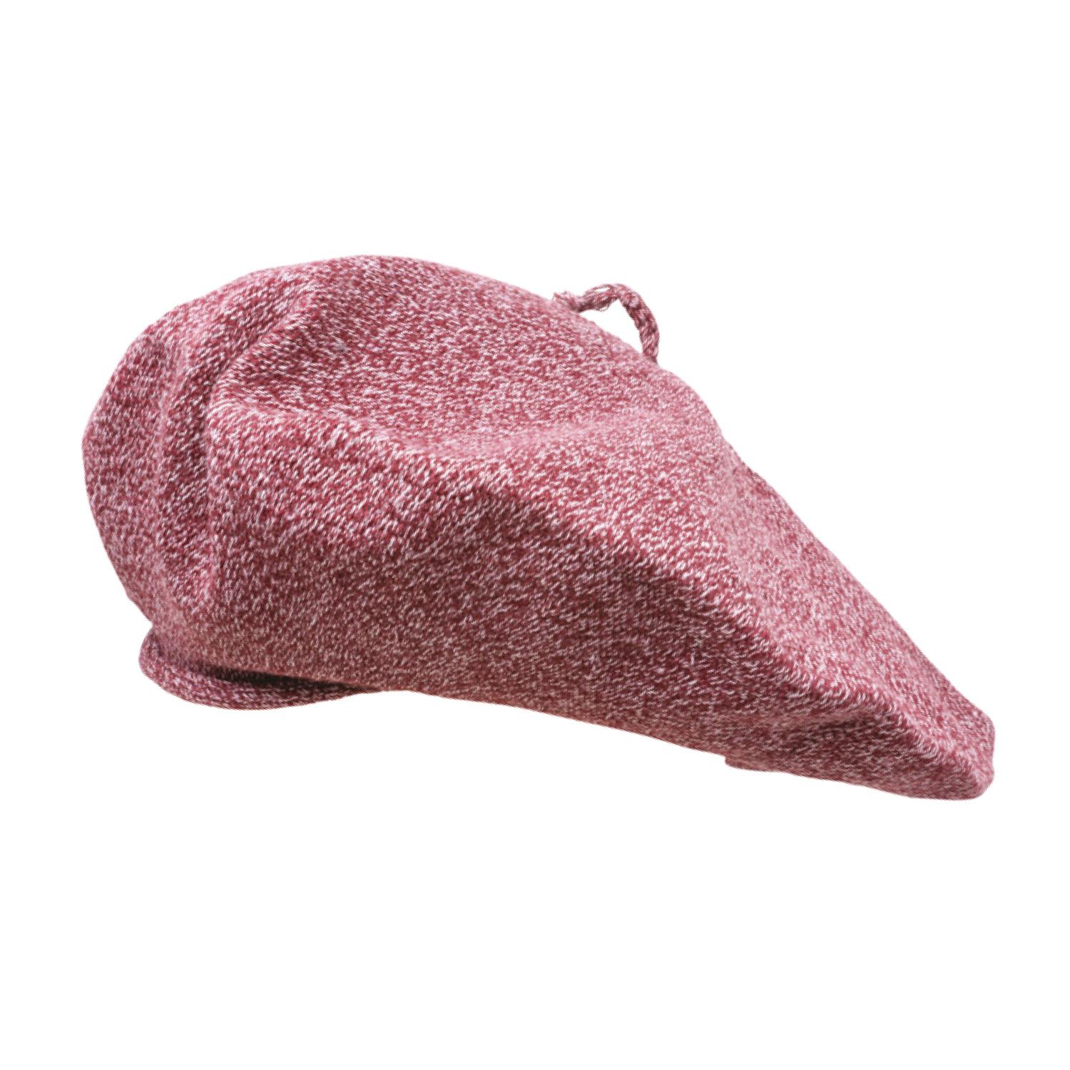 Boinas Vasca Pamplona En Hilo Jaspeado Negra y Blanco Reforzada - Imagen 4