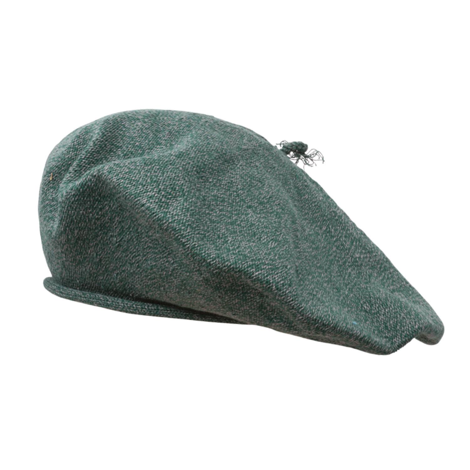 Boinas Vasca Pamplona En Hilo Jaspeado Negra y Blanco Reforzada - Imagen 8