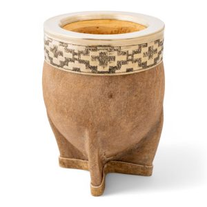 Mate Imperial Virola de Alpaca Cuero Crudo