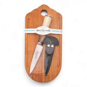 Kit De Tabla y Cuchillos 10 Cm Gauchasado.