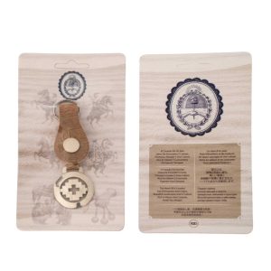 Llavero de Cuero y Alpaca con Blister