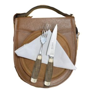 Juego de Pic-Nic Individual SCHMIEDEN con Estuche de Cuero Premium