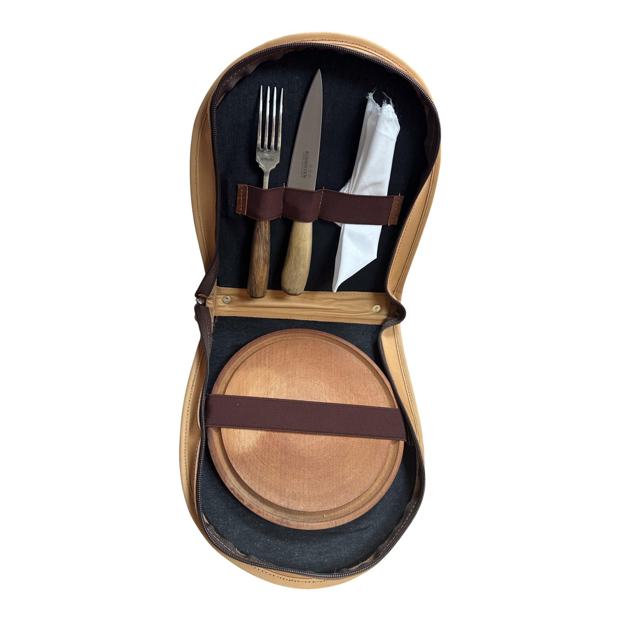 Juego de Pic-Nic Individual SCHMIEDEN con Estuche de Cuero Premium - Imagen 2
