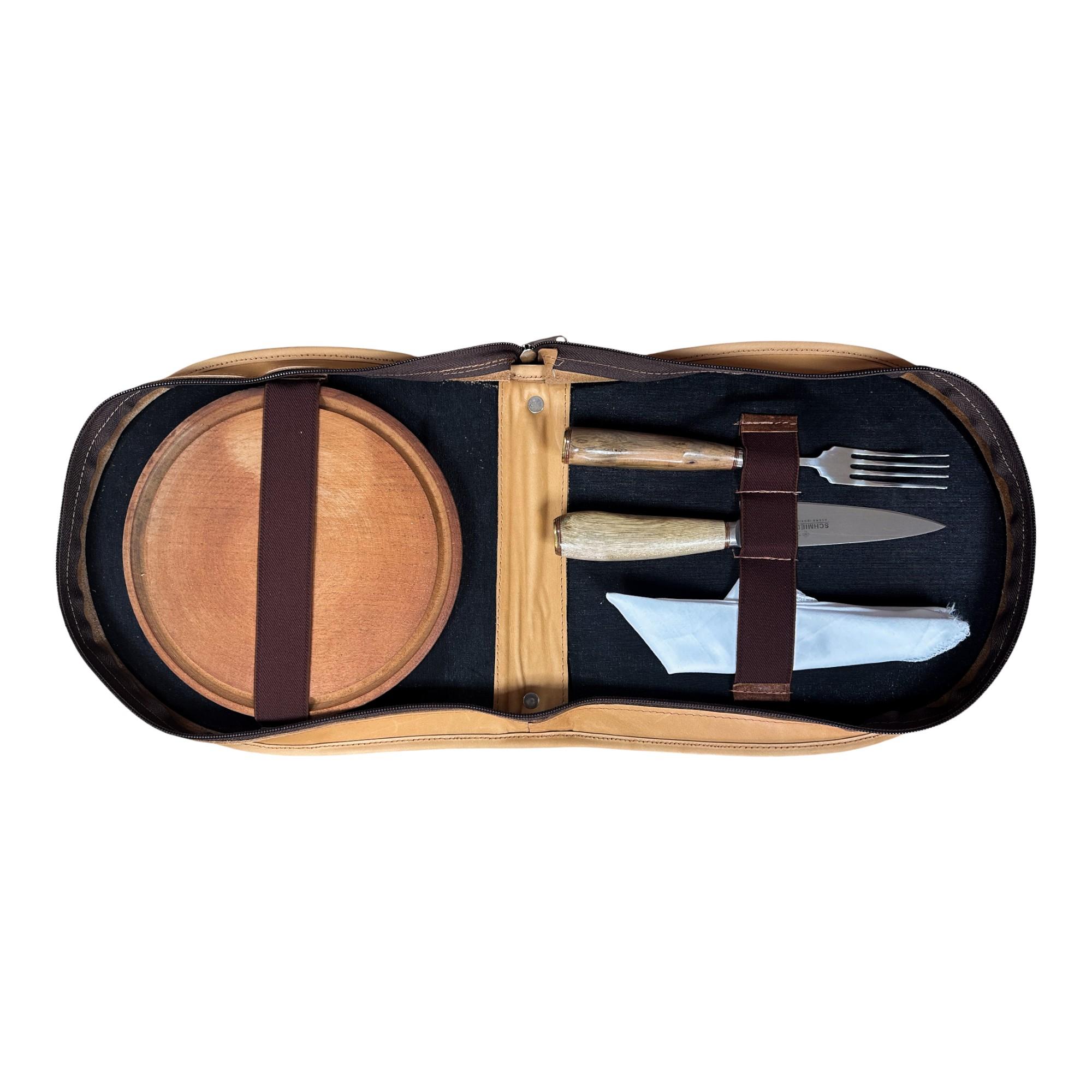 Juego de Pic-Nic Individual SCHMIEDEN con Estuche de Cuero Premium - Imagen 3