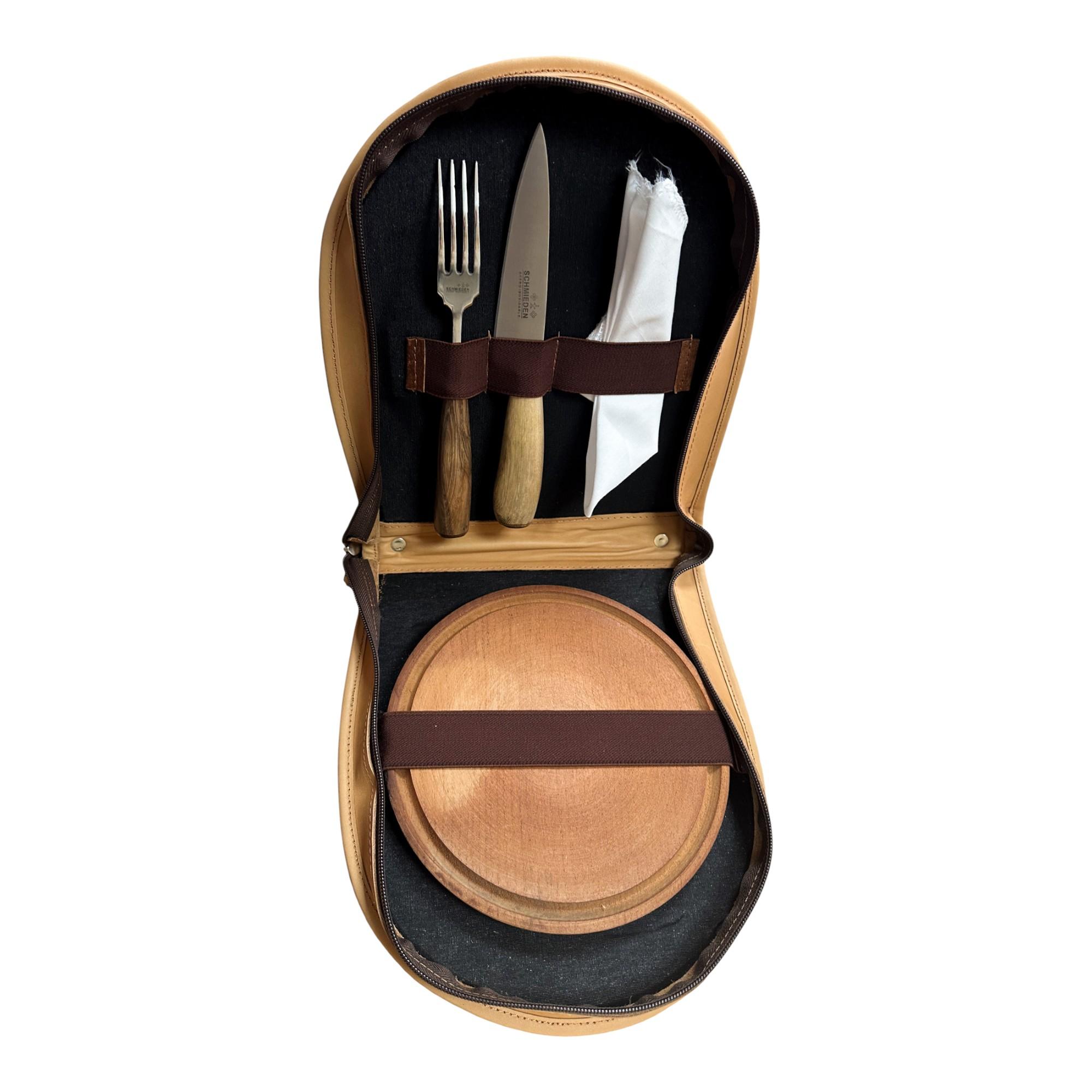 Juego de Pic-Nic Individual SCHMIEDEN con Estuche Camuflado con Cuero Premium - Imagen 4