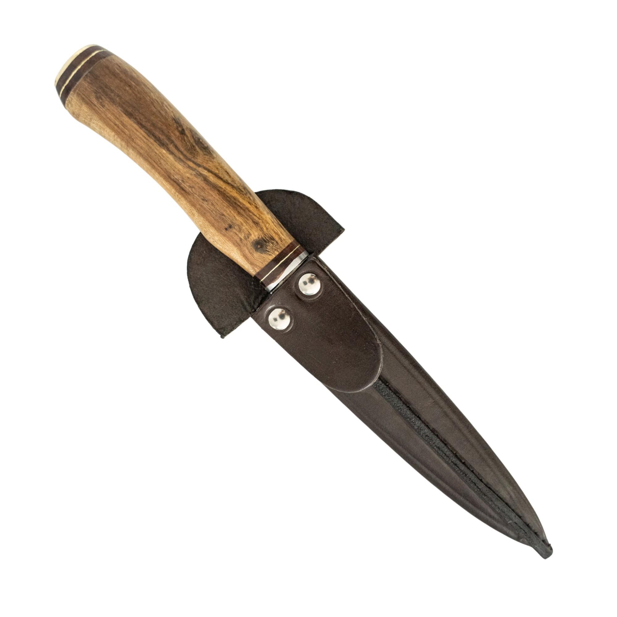 Cuchillo Madera 14Cm Acero Inox EL ESTRIBO con vaina vaqueta - Imagen 2