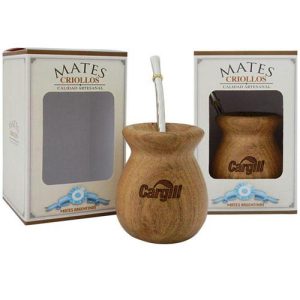 Mate De Madera Dura Grabado  C/Caja
