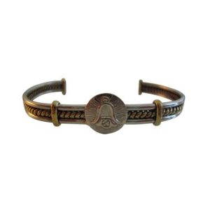 Pulsera Triple Alambre Alpaca con Dije