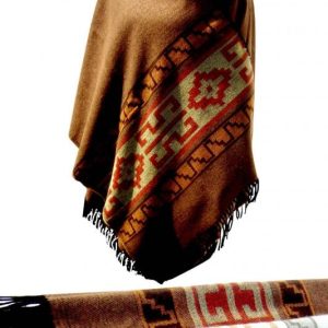 Ruana Reversible Tejida