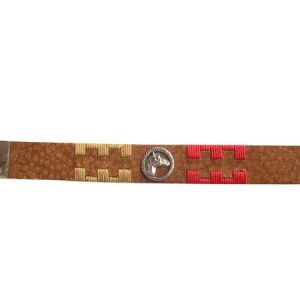 Pulsera De Carpincho Bordada con Dije