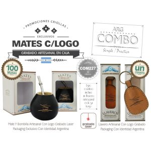 Combo (100 Mates Grabados) + Un Llavero Grabado De Regalo