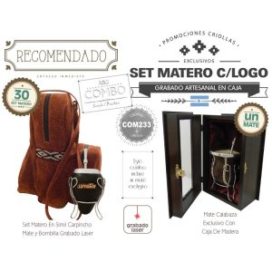 Combo (30 Set Materos Grabados) + Un Mate Criollo Grabado De Regalo