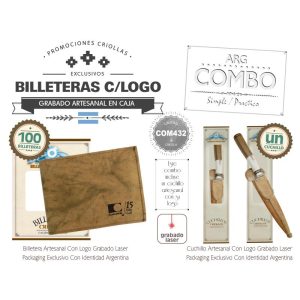 Combo (100 Billeteras Grabados) + Un Cuchillo Grabado De Regalo