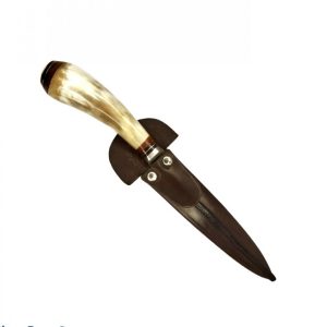 Cuchillo Asta 14Cm Acero Inox Vaina Vaqueta