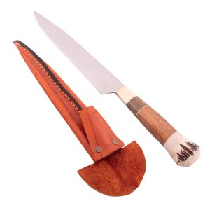 Cuchillo Entrerriano Madera 20Cm Acero Inox Vaina Vaqueta