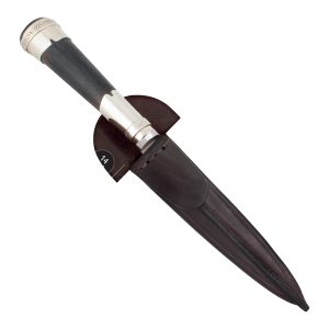 Cuchillo Madera y Alpaca 26 Cm Acero Inox Vaina Vaqueta Cocida