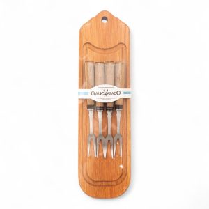 Kit De Tabla Picada 4 Tenedor 8 Cm Gauchasado